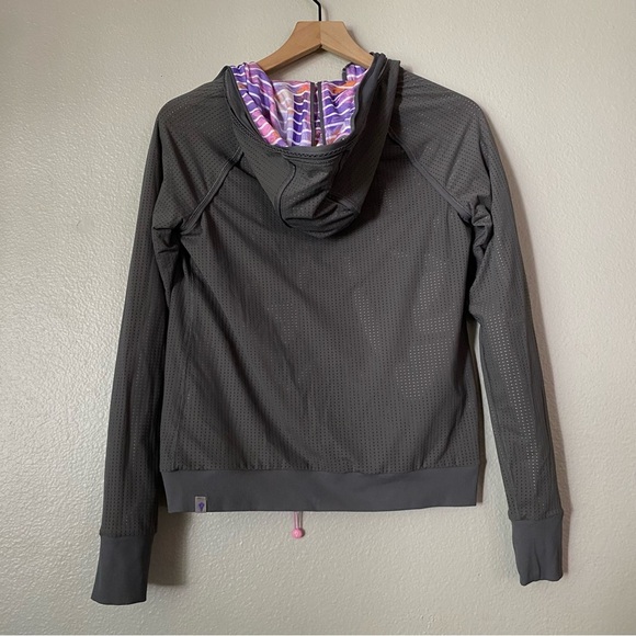 Ivivva Lululemon Girls Twice The Fun Reversible Hooded Zip Jacket Size 14 Purple - Picture 3 of 9